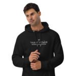 Ashur Banipal-the man that connects us-allUnisex eco raglan hoodie - Image 3