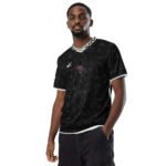 Grey on black Assyrian Jersey concept design-unisex sports jersey - Image 2