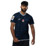 blue on black Iraq Mesopotamian Jersey concept design-unisex sports jersey-2026 - Image 2